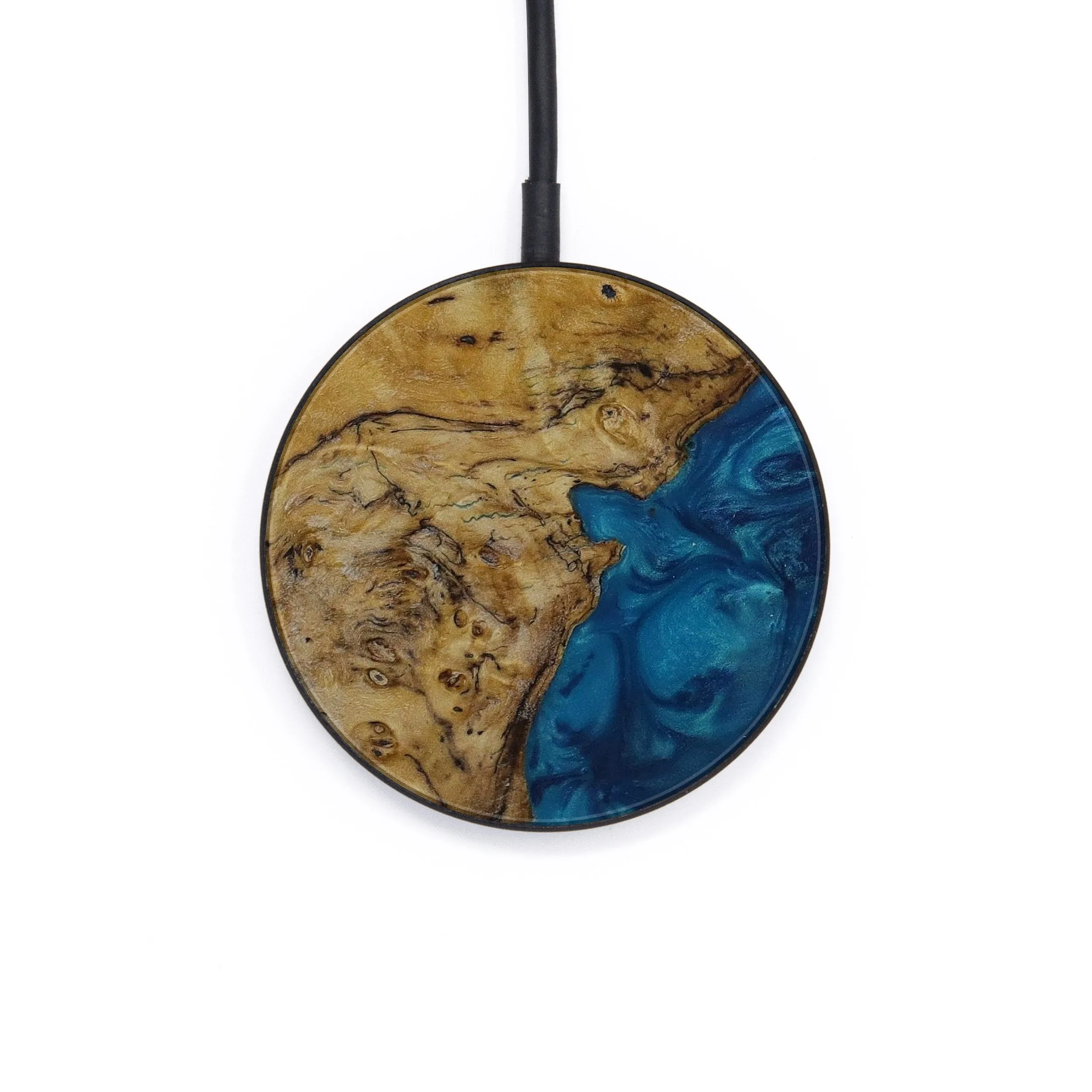 Circle Wood Resin Wireless Charger - Clella (Light Blue, 570086)