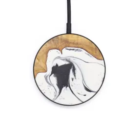 Circle Wood Resin Wireless Charger - Clyde (Black & White, 599189)