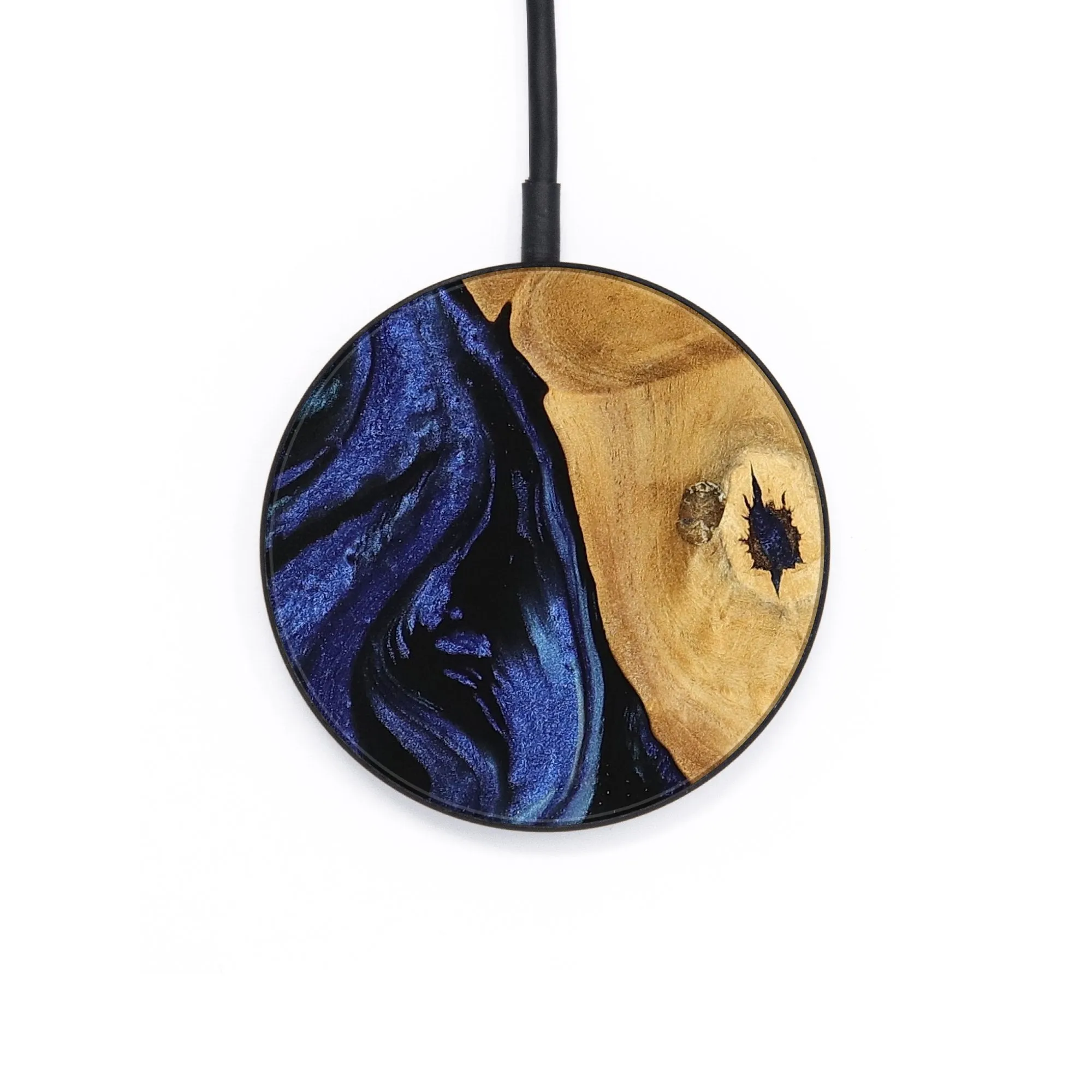 Circle Wood Wireless Charger - Amma (Blue, 741435)