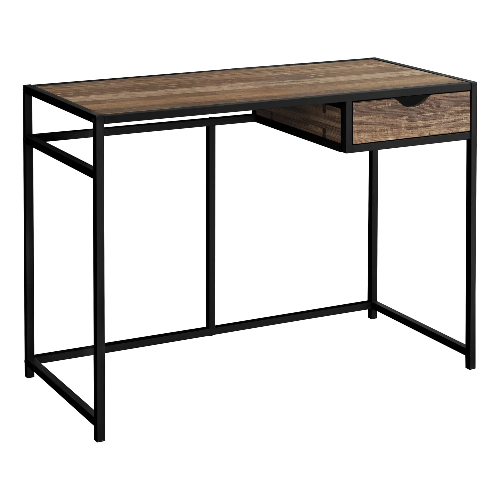 Computer Desk - 42"L / Brown Reclaimed / Black Metal