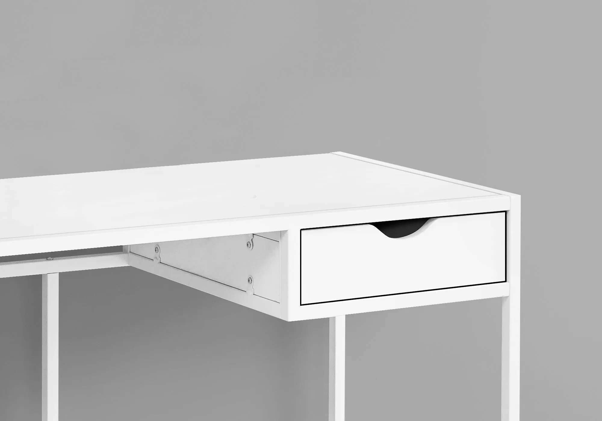 Computer Desk - 42"L / White / White Metal