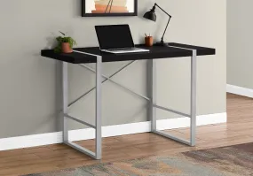 Computer Desk - 48"L / Black / Silver Metal