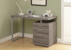 Computer Desk - 48"L / Dark Taupe Left Or Right Facing