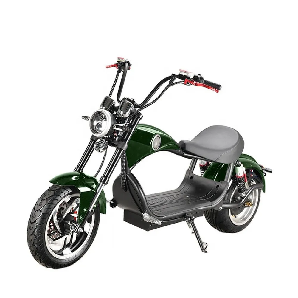 CRONY X1 Harley Electrocar car With BT Speaker 65KM/H Electrocar car Citycoco Fat Tire Electric motorcycle | Green