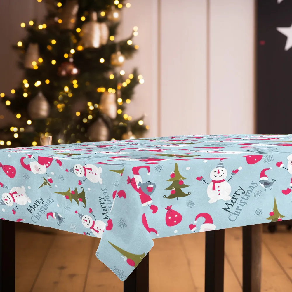 Custom Text Merry Christmas Tablecloth Personalized Washable Table Cover Christmas Gift