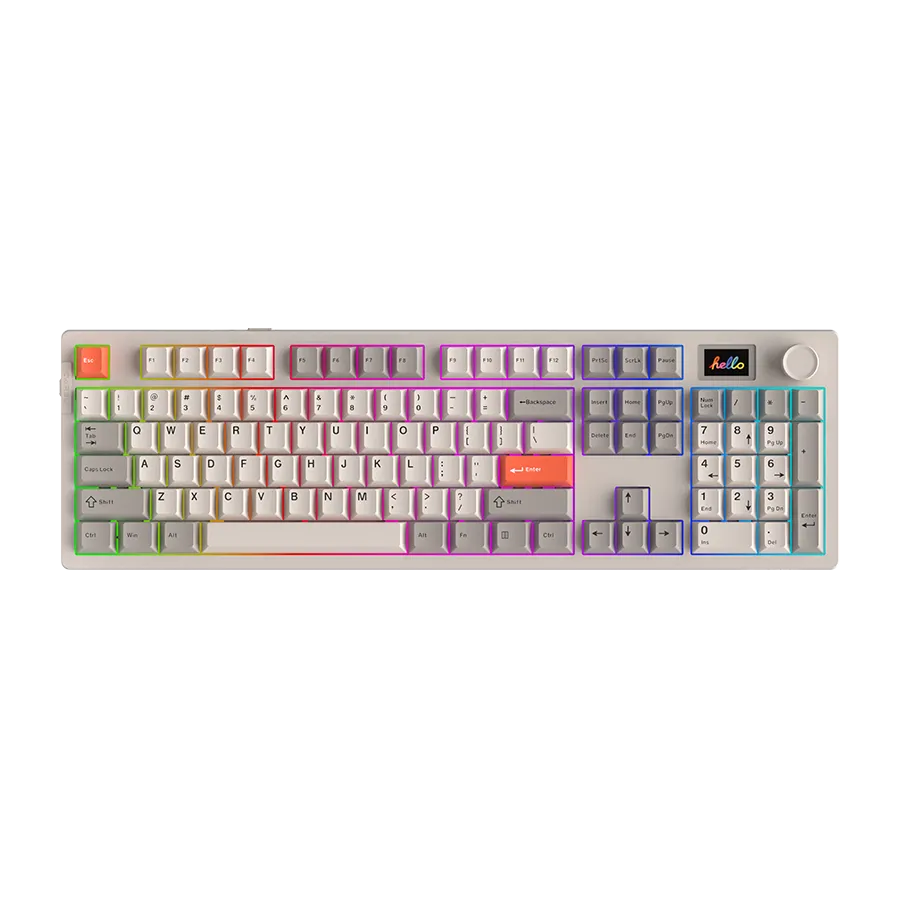 DAREU A104 Pro | Full-Size Wireless RGB  Hotswap Keyboard with TFT & Knob