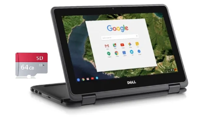 Dell Chromebook 11.6-Inch Laptop 3189 T8TJG (Refurbished)   64gb SD Card!