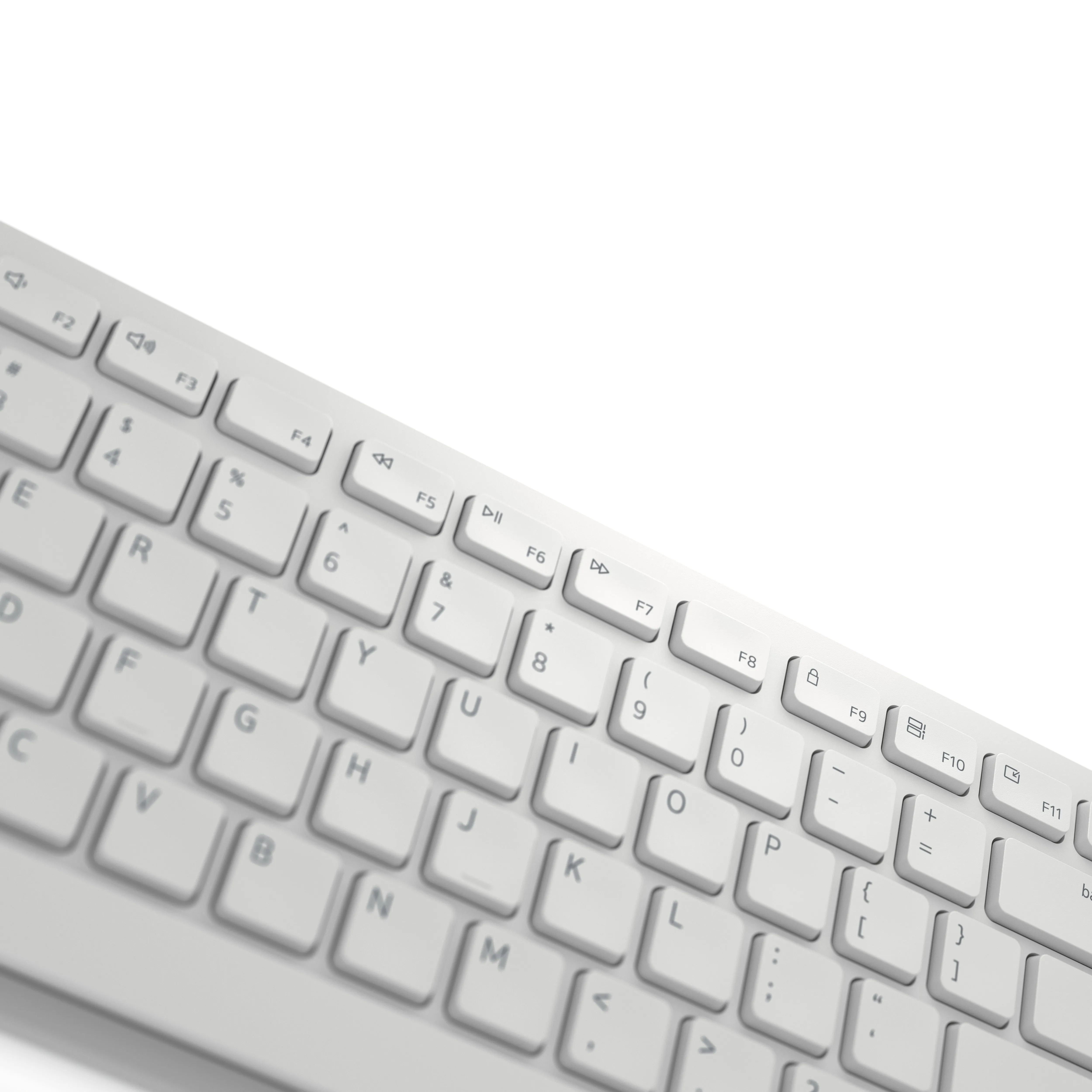 Dell Pro Km5221w - Keyboard And Mouse Set - Wireless - 2.4 Ghz - Qwerty - Uk - White