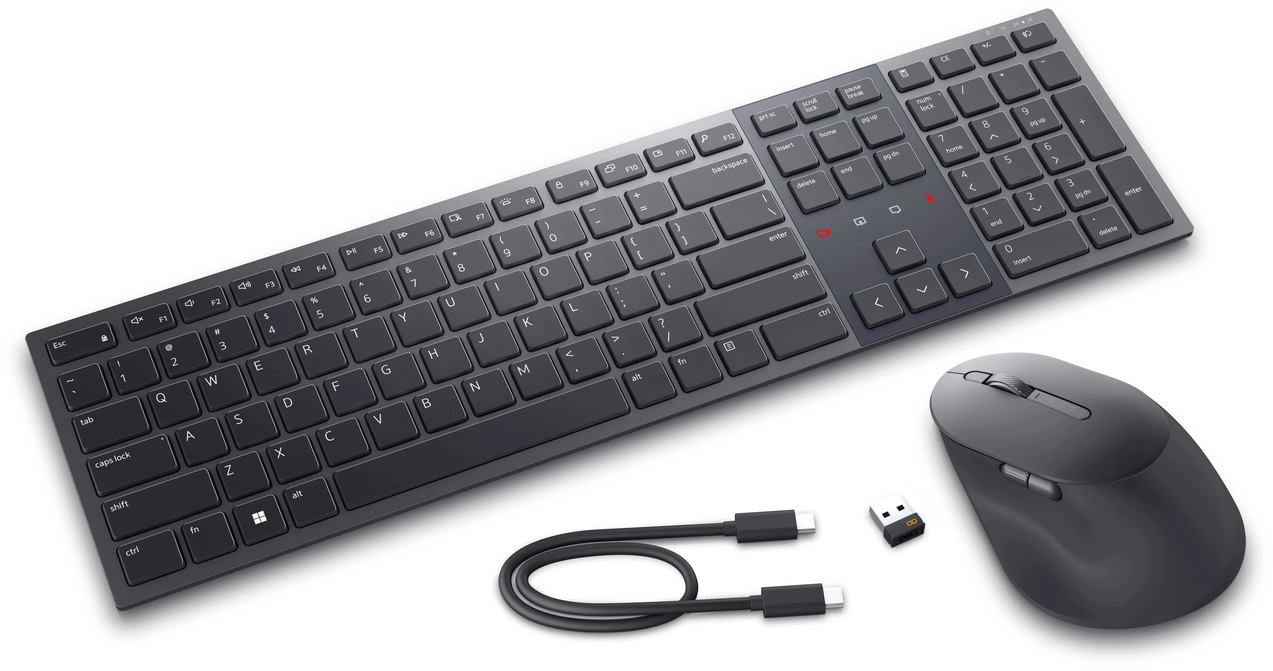 Dell Wireless Keyboard And Mouse Set Premier Km900 - Graphite