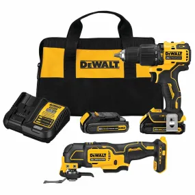 DeWalt DCK224C2 Atomic 20V MAX* Brushless Cordless 1/2 in. Hammer Drill/Driver and Oscillating Multi-Tool Combo Kit