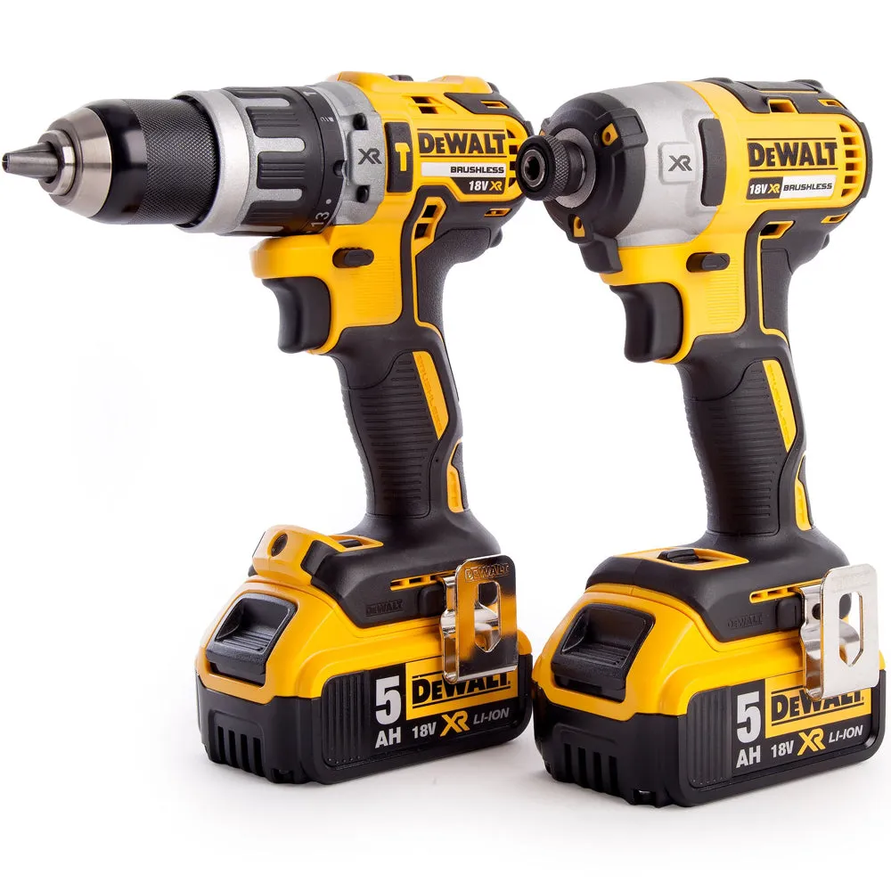 Dewalt DCK266P2-GB 18V XR Brushless Twin Pack With 2 x 5.0Ah Batteries Charger In Case - SPL