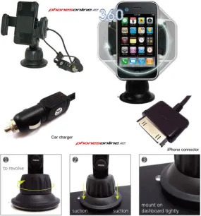 Digidock CR-3600 FMIP FM Transmitter Car Cradle for iPhone 4, 4S, 3GS