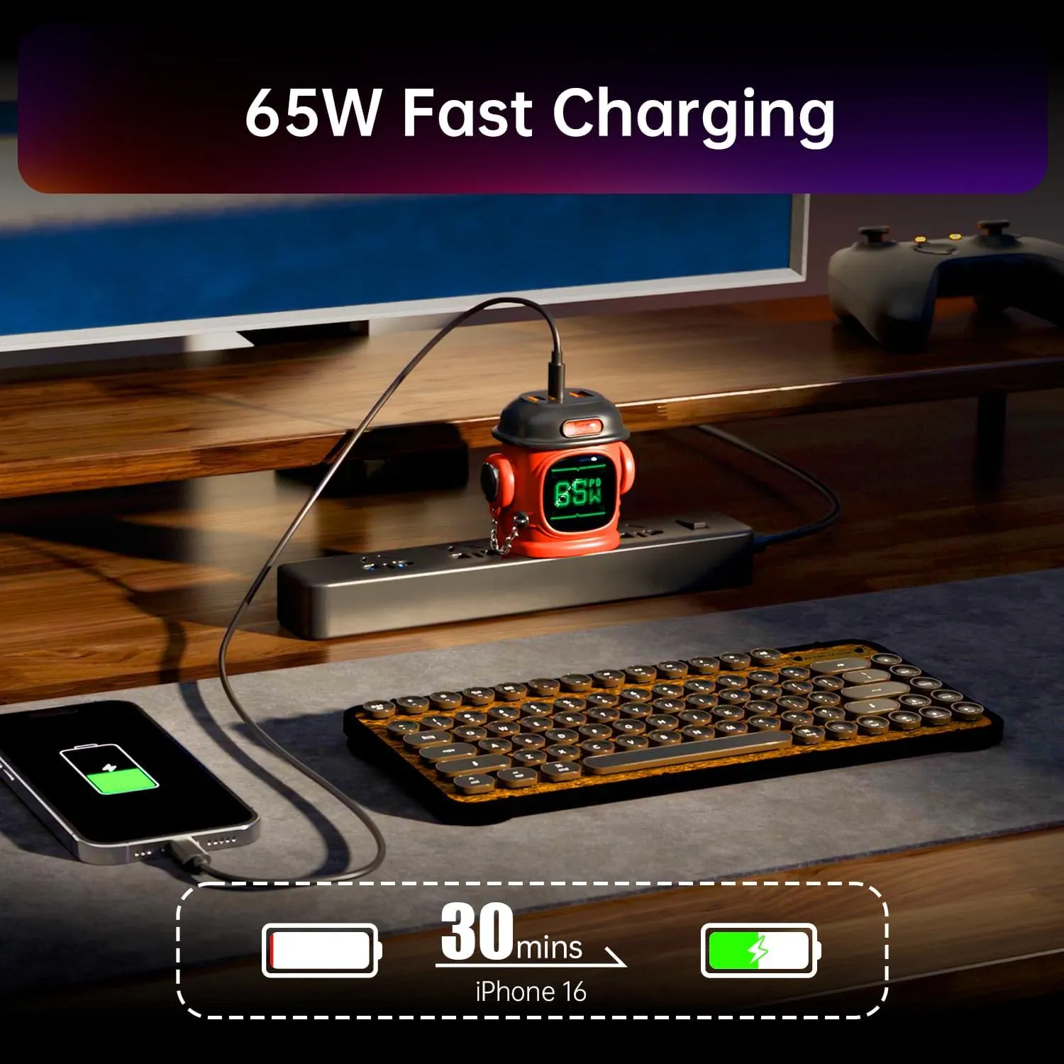 Divoom Dipow-65W Multi-socket Fast Charger