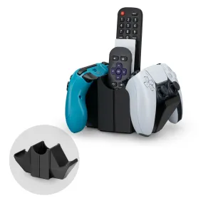 Dual Game Controller & TV Remote Control & Storage Desktop Holder, Reduce Clutter, Universal Gamepad Fit