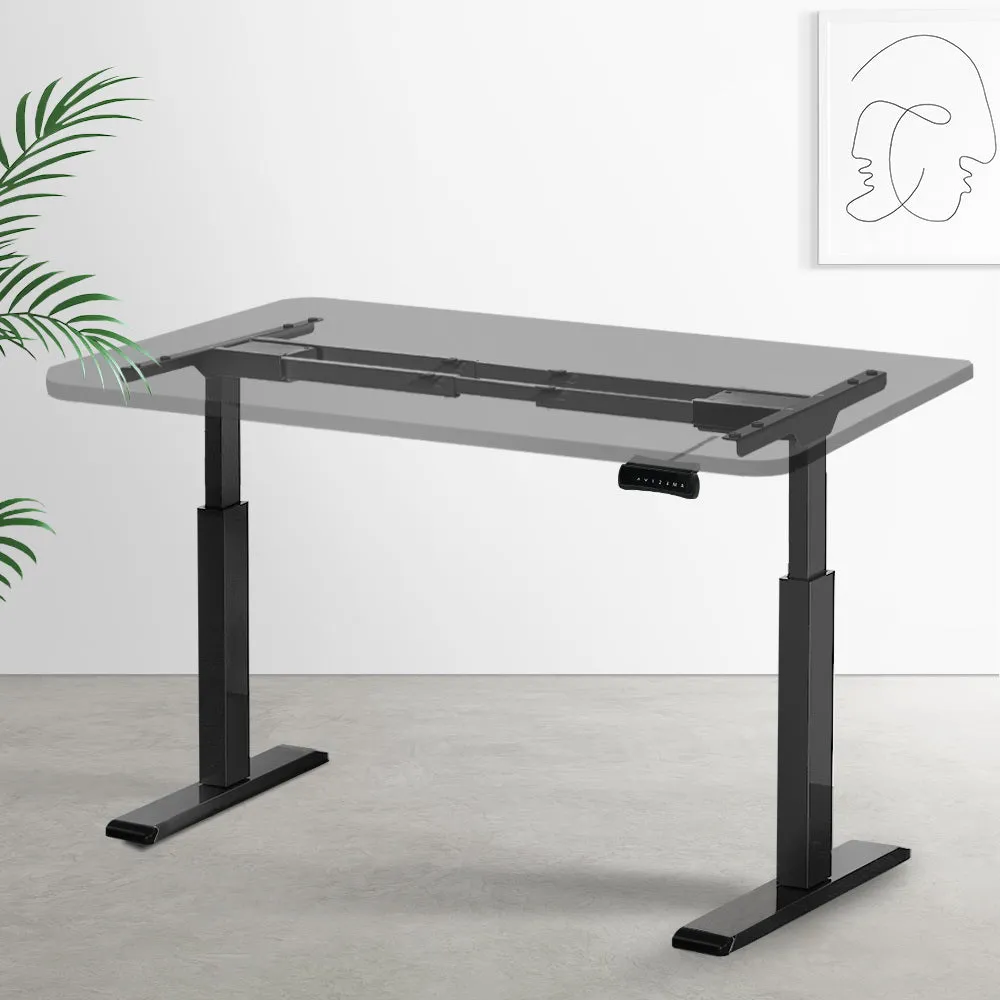 Dual Motor Adjustable Standing Desk Frame, Black - Artiss