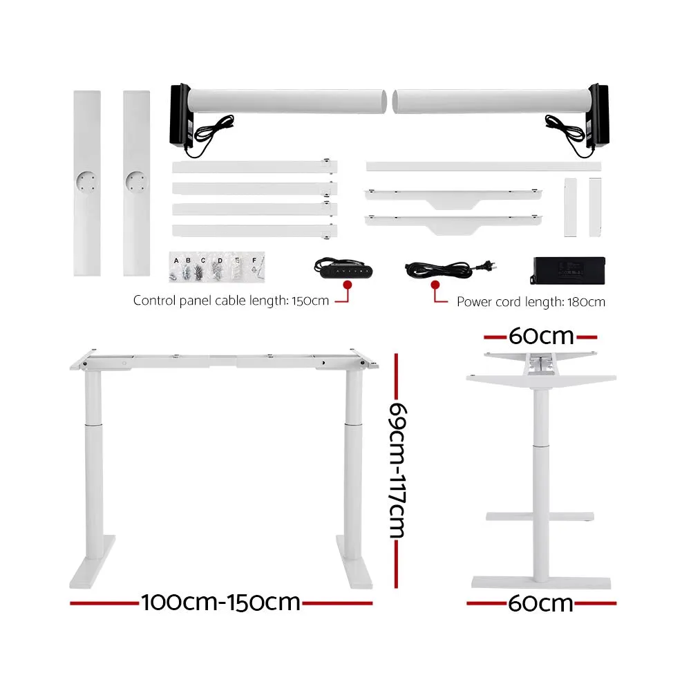 Dual Motor Electric Standing Desk, Adjustable, 140CM - Artiss