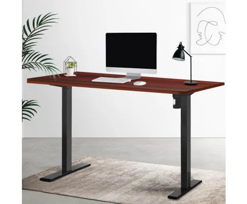 Electric Standing Desk Motorised Adjustable Sit Stand Desks Black Walnut