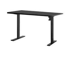 Electric Standing Desk Motorised Sit Stand Desks Table Black 140cm