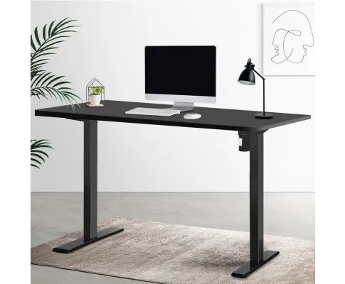 Electric Standing Desk Motorised Sit Stand Desks Table Black 140cm