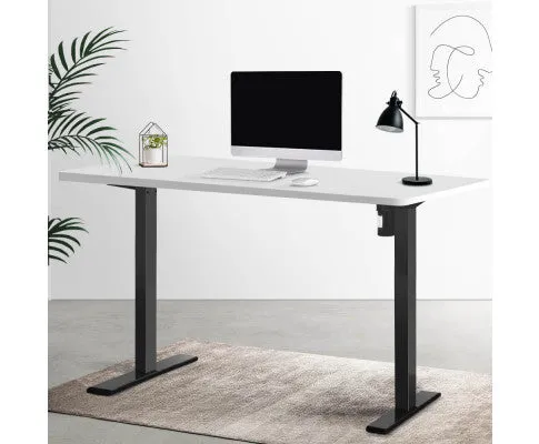 Electric Standing Desk Motorised Sit Stand Desks Table Black White 140cm