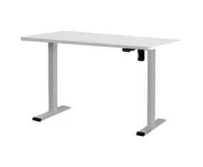 Electric Standing Desk Motorised Sit Stand Desks Table Grey White 140cm