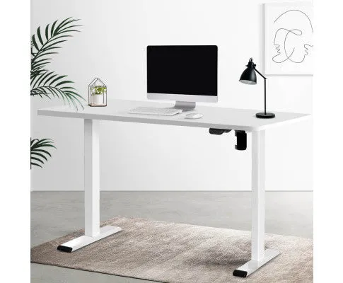 Electric Standing Desk Motorised Sit Stand Desks Table White 140cm