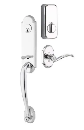 Emtek Single Cylinder Richmond Handleset EMPowered Motorized Smart Lock Upgrade With Hermes Lever