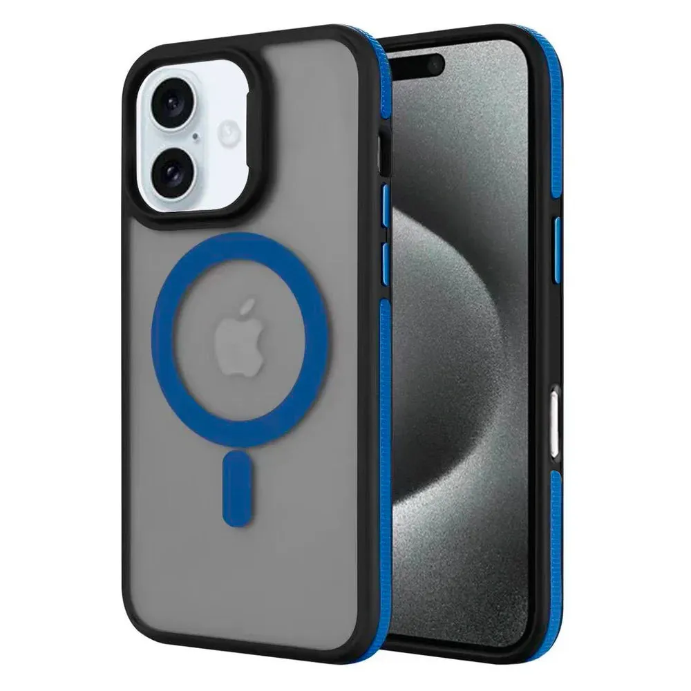 Entronix Heavy Duty Slim Phone Case Compatible with Magsafe for Apple iPhone 16 Magnetic Case, Shockproof Translucent Matte Case