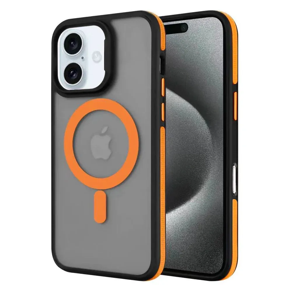 Entronix Heavy Duty Slim Phone Case Compatible with Magsafe for Apple iPhone 16 Magnetic Case, Shockproof Translucent Matte Case