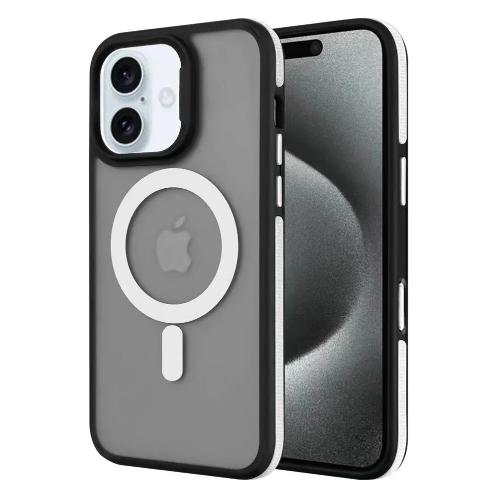 Entronix Heavy Duty Slim Phone Case Compatible with Magsafe for Apple iPhone 16 Magnetic Case, Shockproof Translucent Matte Case