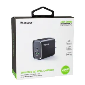 Esoulk PD   QC  Wall Charger- 20 W