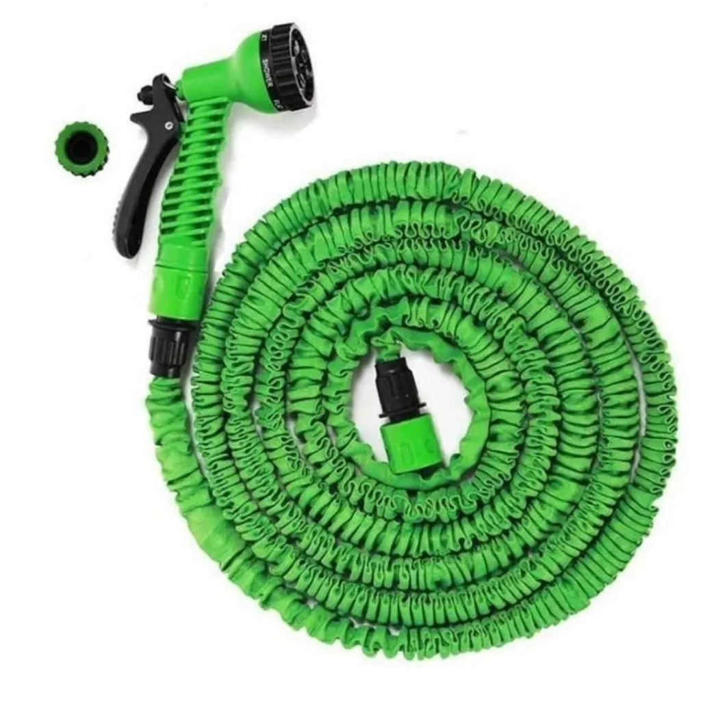 Expandable Water Hose With 8 Function Spray Gun Nozzle