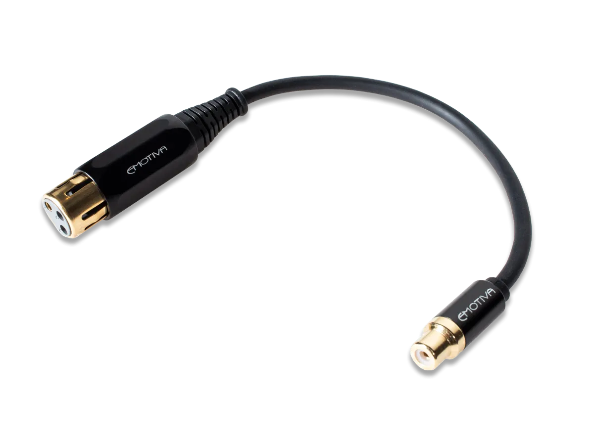 Factory Renewed Balanced XLR to Unbalanced RCA Adapter Interconnect