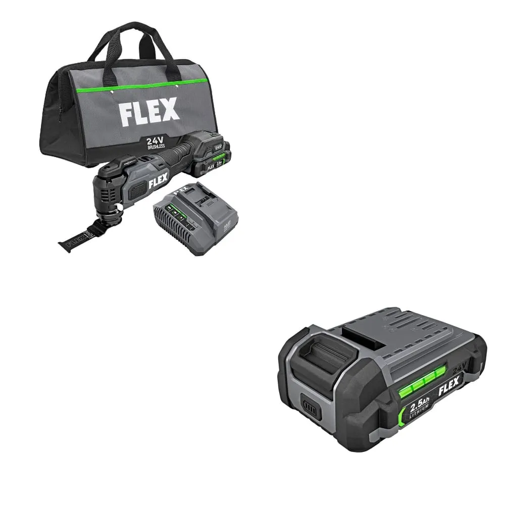 Flex FX4111-1A 24V Multi-Tool Kit W/ FREE FX0111-1 24V 2.5Ah Li-Ion Battery