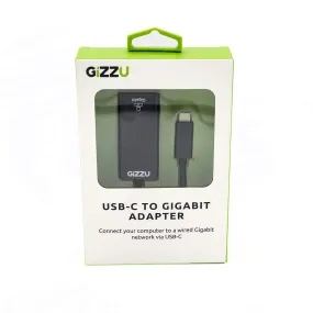 GIZZU USB-C to Gigabit Adapter - Black - GAUCGB