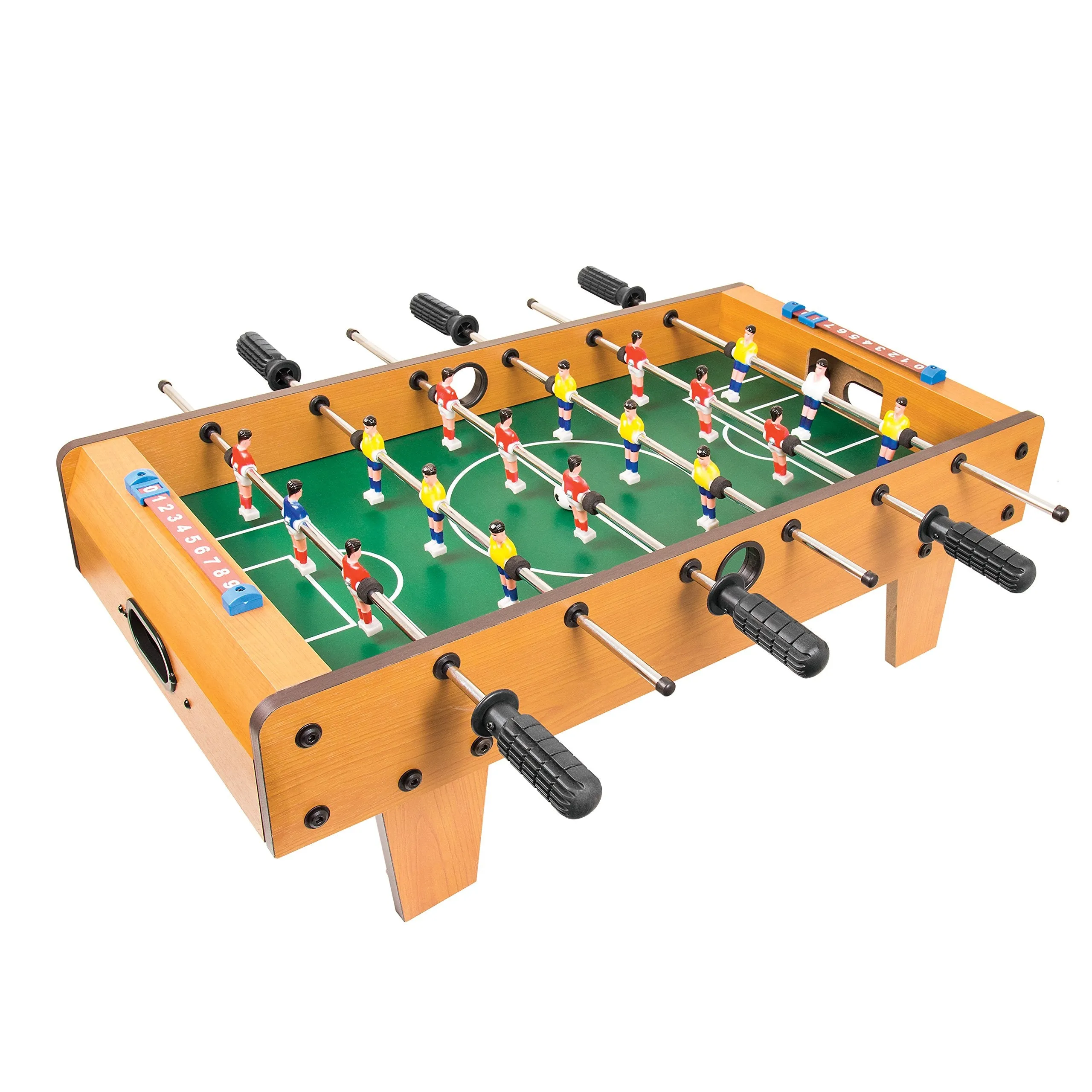 Global Gizmos 50580 Deluxe Table Top Football Foosball Game | Kids/Adults/Family | Retro Classic | Lightweight & Portable, 69cm x 37cm