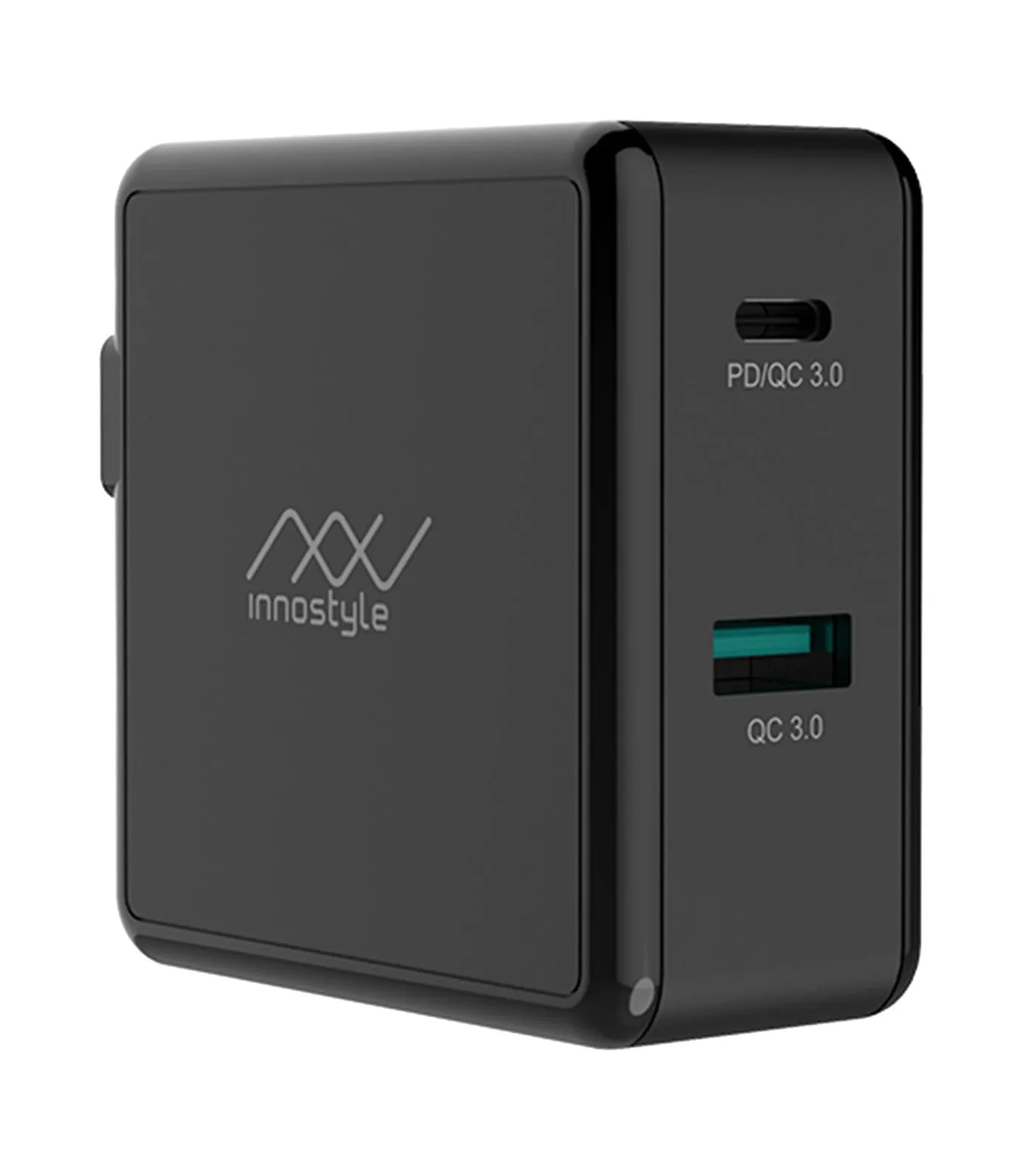 GoMax 2-Port PD/QC USB-C Charger 49.5W Black