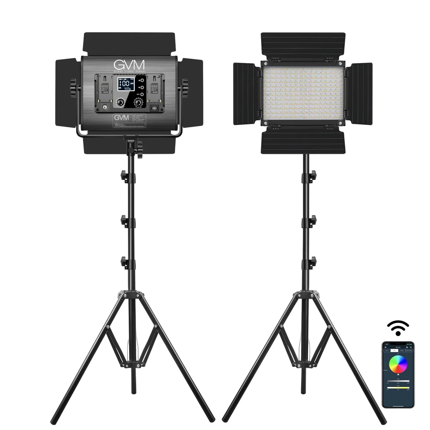 GVM 680rs rgb led studio video light kit