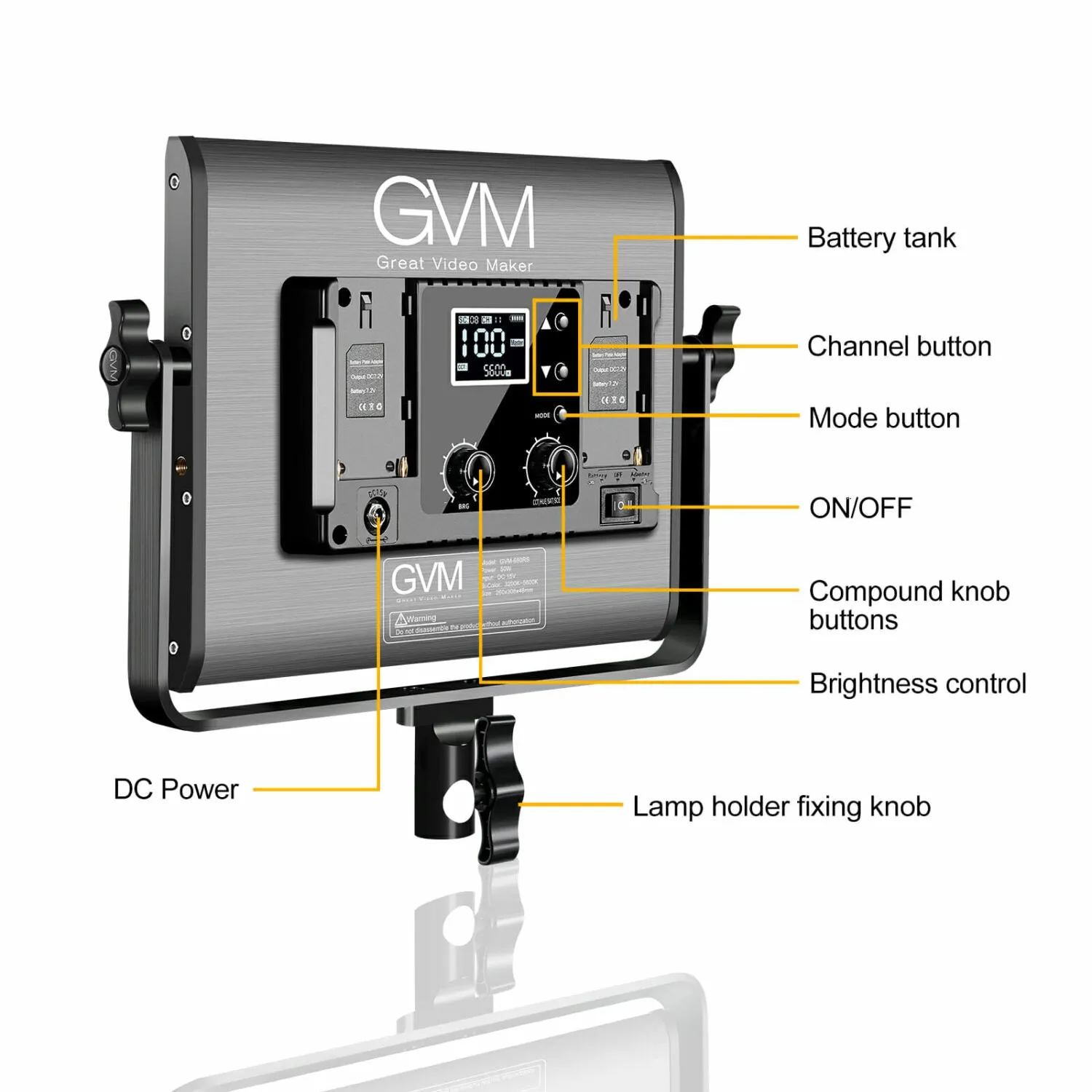 GVM 680rs rgb led studio video light kit