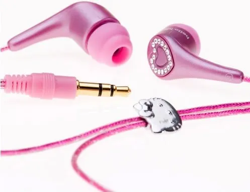 Hello Kitty Stereo Earphones Pink