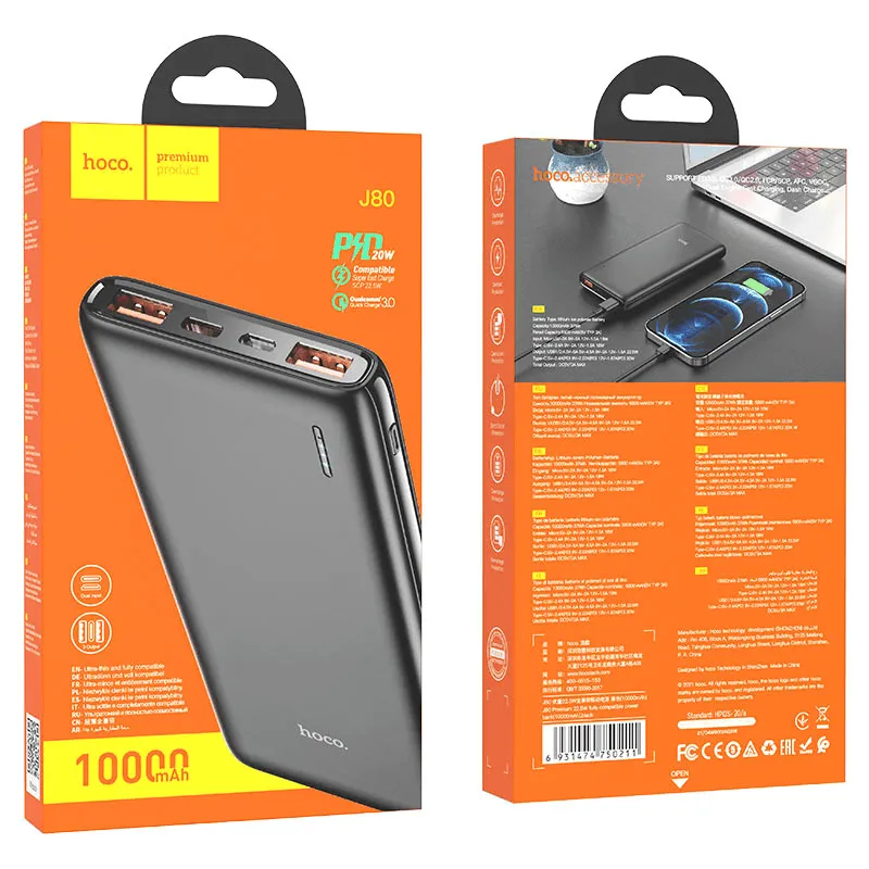 Hoco 10000mAh Power Bank - J80