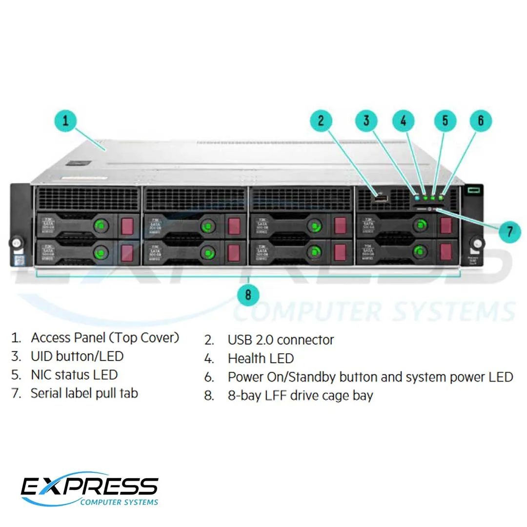 HPE ProLiant DL80 Gen9 8 LFF Server Chassis | 778685-B21