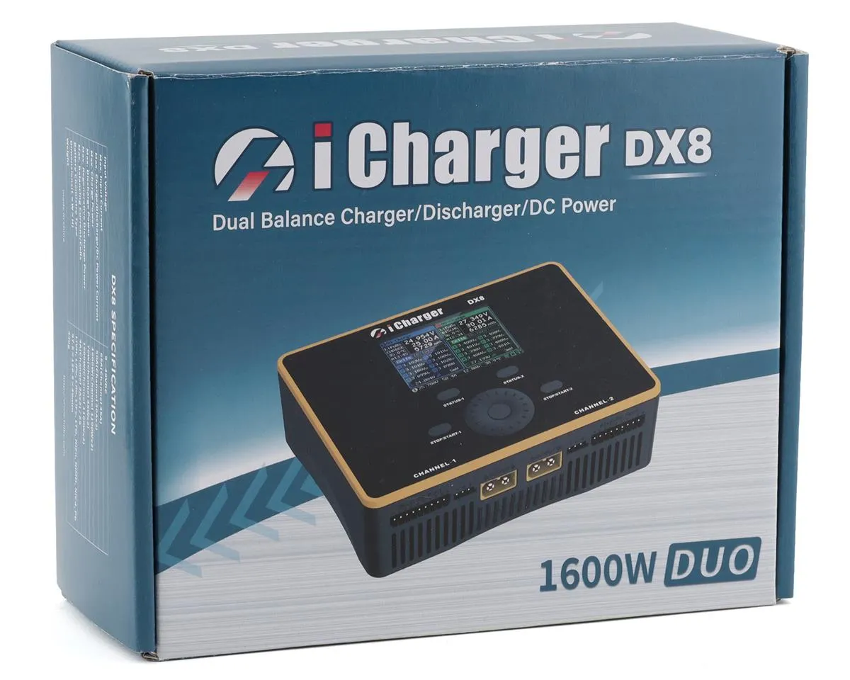 iCharger DX8 Dual Port 8S 1600 Watts Charger