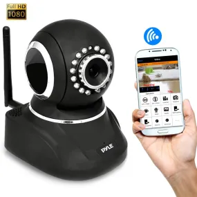 Ip Cam / Wifi Security Camera, Full Hd 1080P With Remote Surveillance Monitoring, Pan/Tilt Controls, App Download (Black)