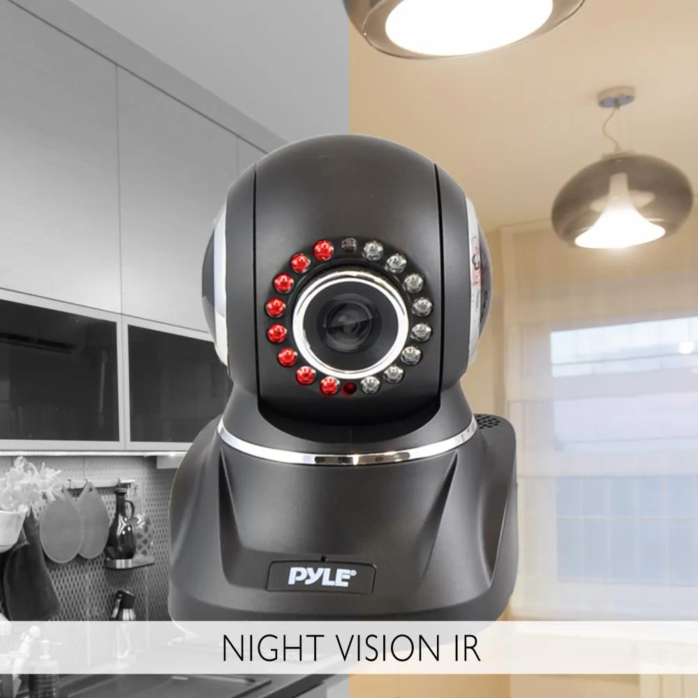 Ip Cam / Wifi Security Camera, Full Hd 1080P With Remote Surveillance Monitoring, Pan/Tilt Controls, App Download (Black)