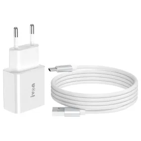 IVON AD-35 2-in-1 18W Quick Charge 3.0 USB Travel Charger with 1m USB to USB-C Data Cable Set