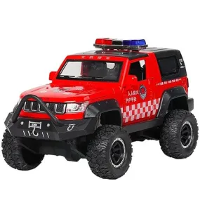 JEEP POLICE 1:32 SCALE POLICE JEEP MODEL DIECAST METAL PULLBACK TOY CAR WITH OPENABLE DOORS & LIGHT, MUSIC BOYS CAR FOR KIDS BEST TOYS GIFTS TOYS FOR KIDS[SIZE:-17.5CM*8.8CM*8.8CM]【 MULTICOLOR 】