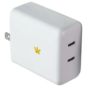 JEWEL (65W) Dual USB-C Wall Charger - White