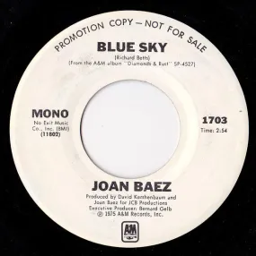 Joan Baez - Blue Sky (7", Promo) (NM or M-)