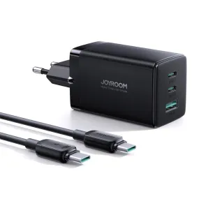 JOYROOM TCG01 65W GaN Fast Charger with 2 Type-C Ports, USB-A and 1.2m Type-C Cable